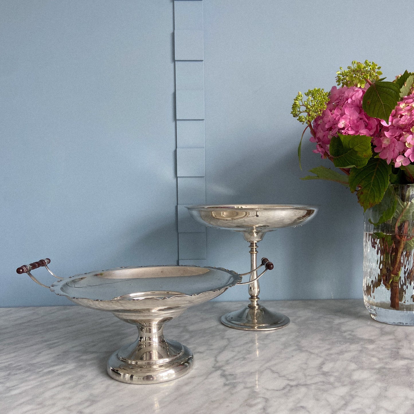 VINTAGE SILVER PLATED LOVEHEART STAND DISH