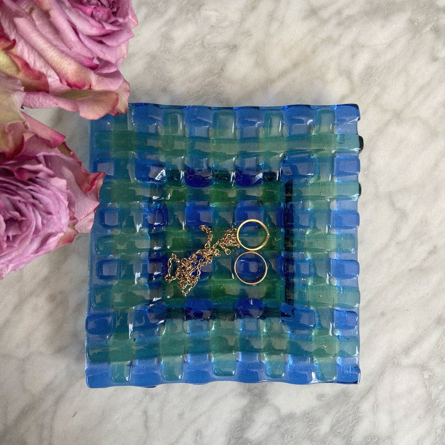 VINTAGE SLUMP GLASS DISH