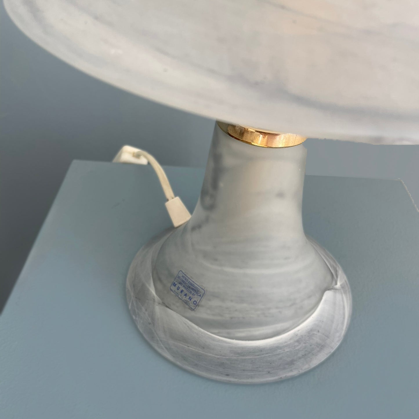 VINTAGE MURANO GLASS MUSHROOM TABLE LAMP