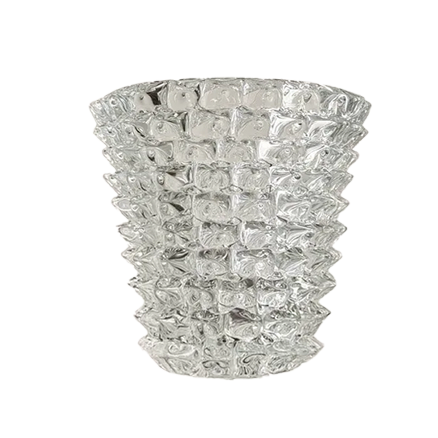PRE ORDER - CLEAR GLASS - SPIKEY ROSTRATO STYLE VASE
