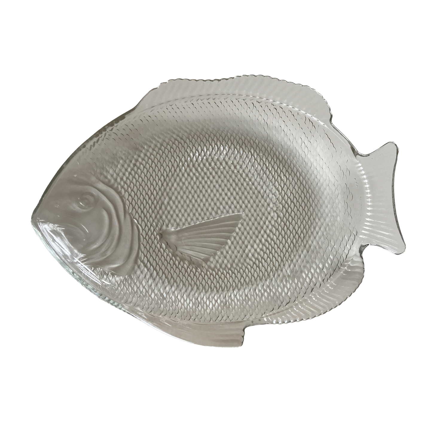 VINTAGE GLASS FISH DISH - LARGE