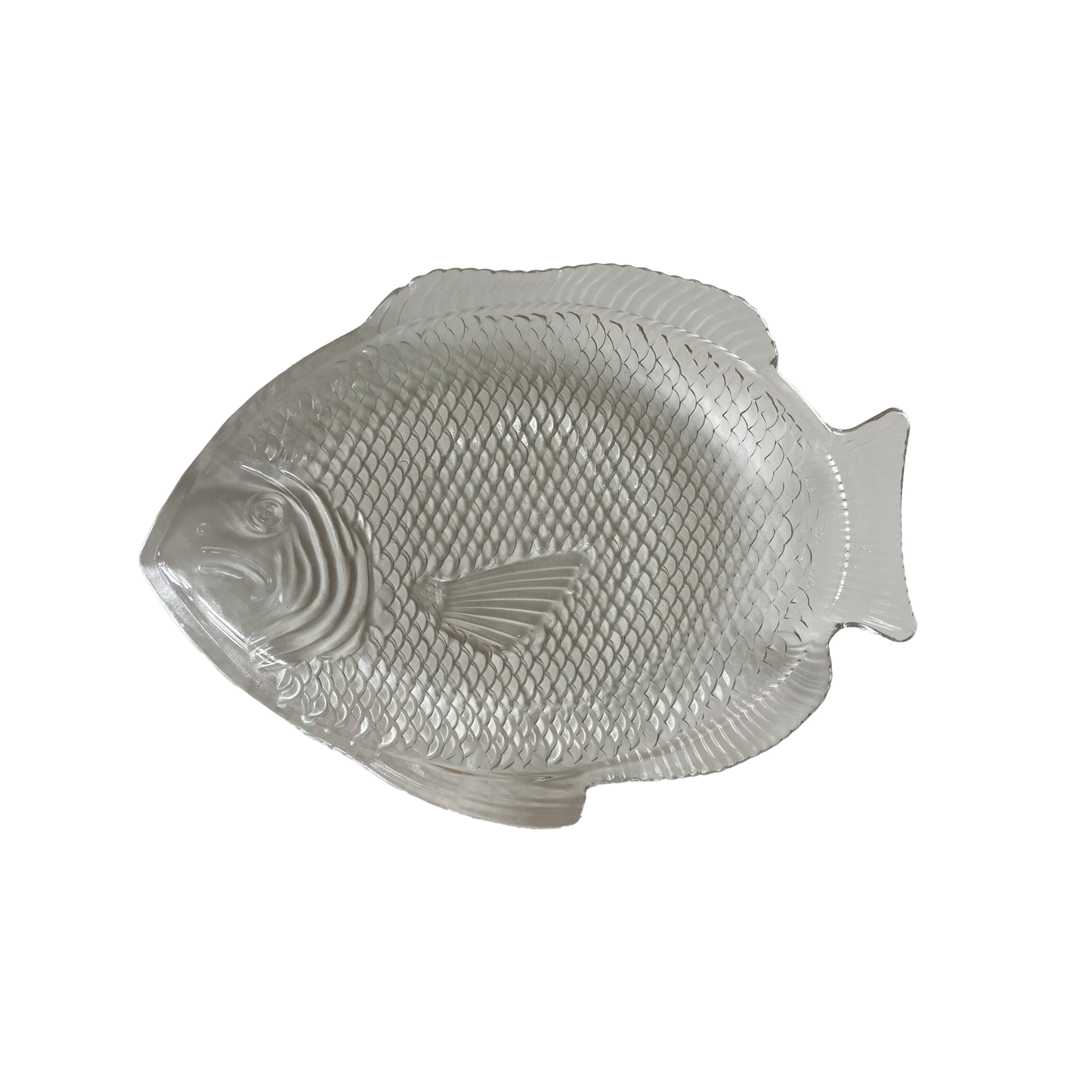 VINTAGE GLASS FISH DISH - SMALL