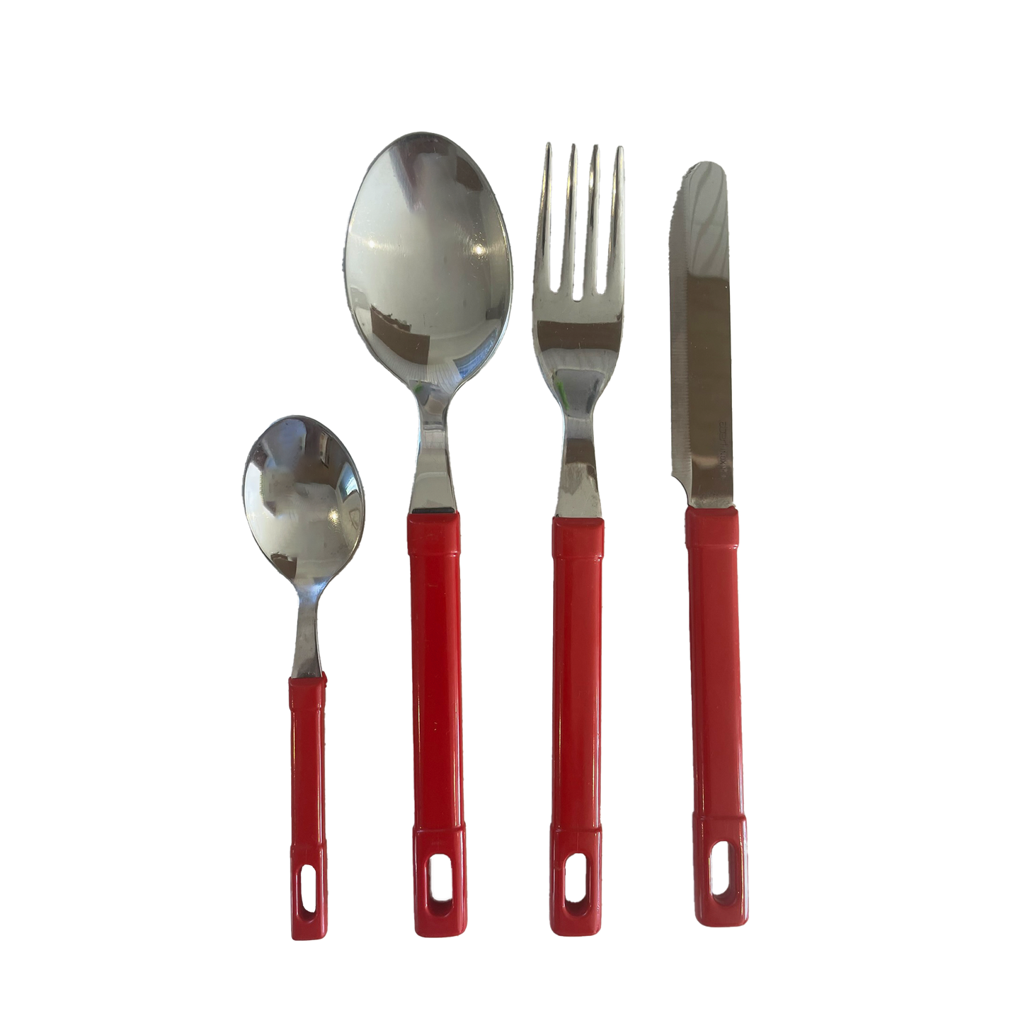 VINATGE RED BISTRO CUTLERY - SET OF 24
