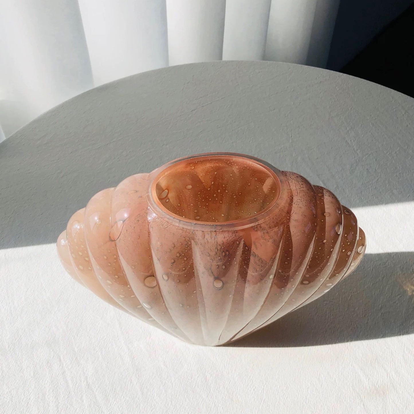 SHELL GLASS VASE