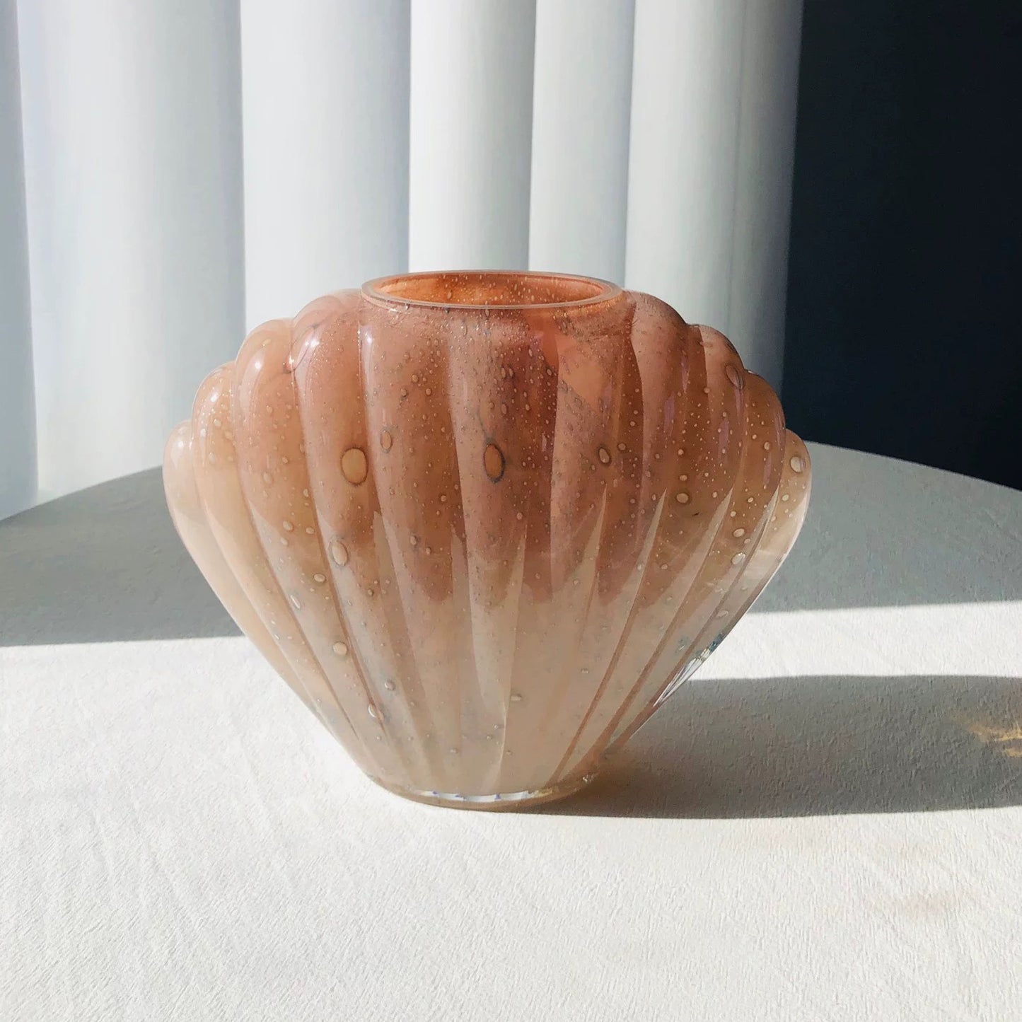 SHELL GLASS VASE