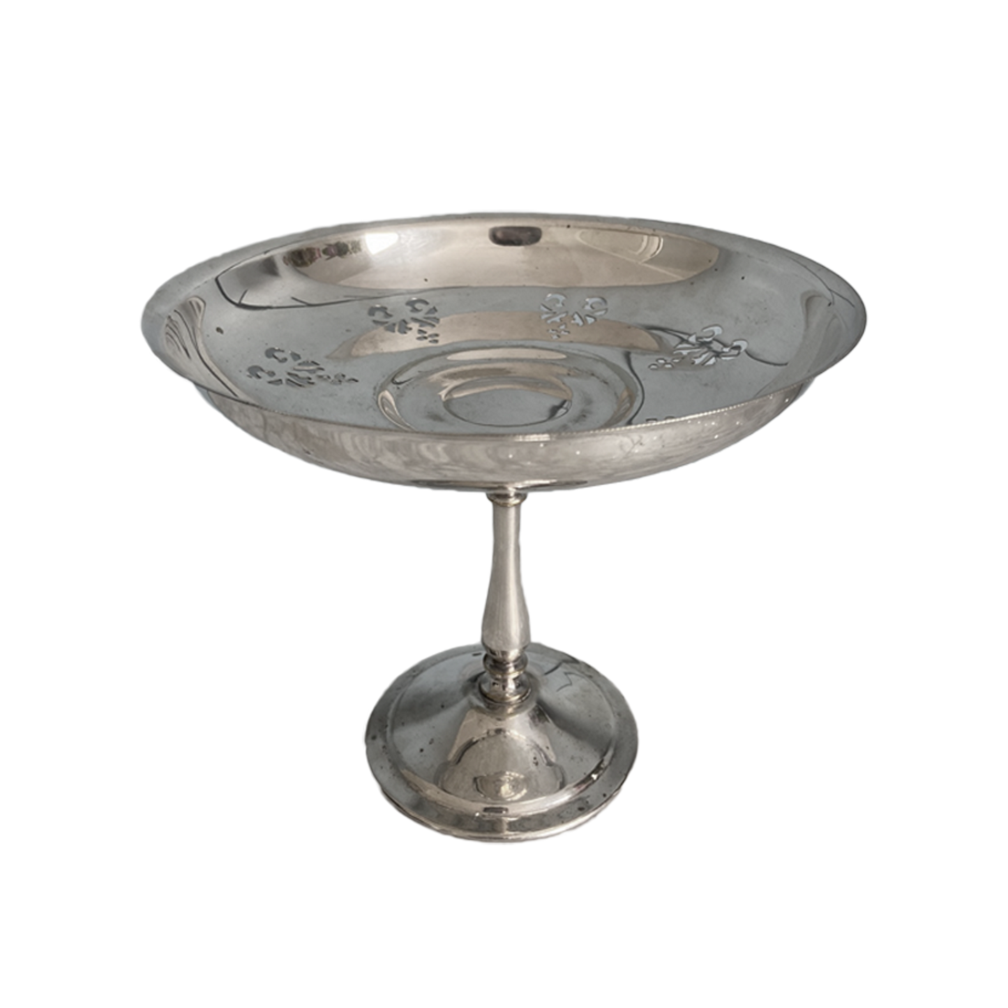 VINTAGE SILVER PLATED LOVEHEART STAND DISH