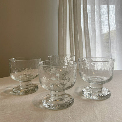 VINTAGE PUKEBERG SWEDEN ART GLASSES – SET OF FOUR